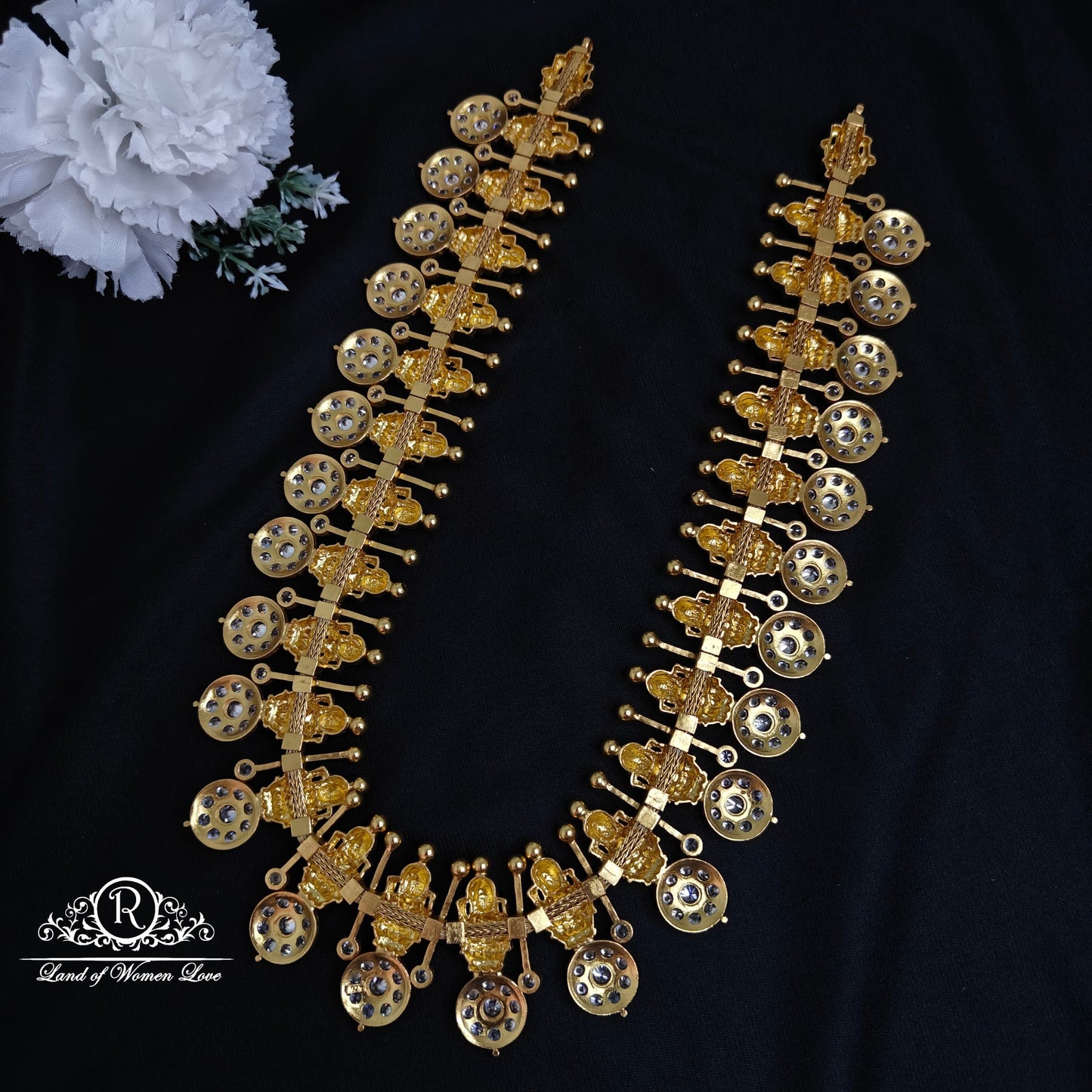 Silver bottu mala with lakshmi devi haram - RCCP251