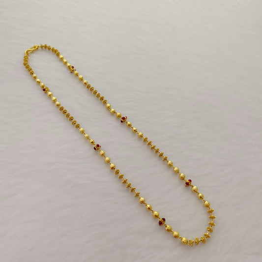 Silver gold balls chain -RCH364