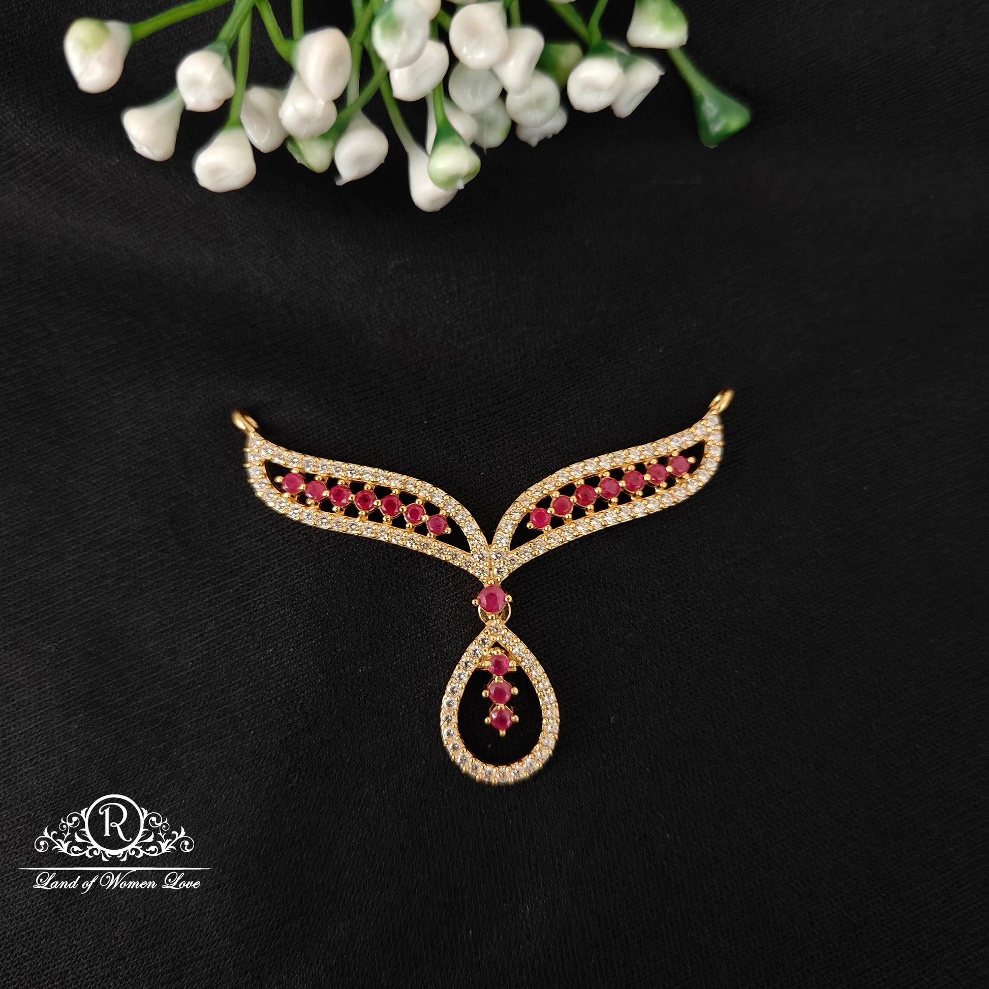 92.5 silver simple and cute mala locket-rcjr989 92.5 silver ramala jewelry / ramala collections