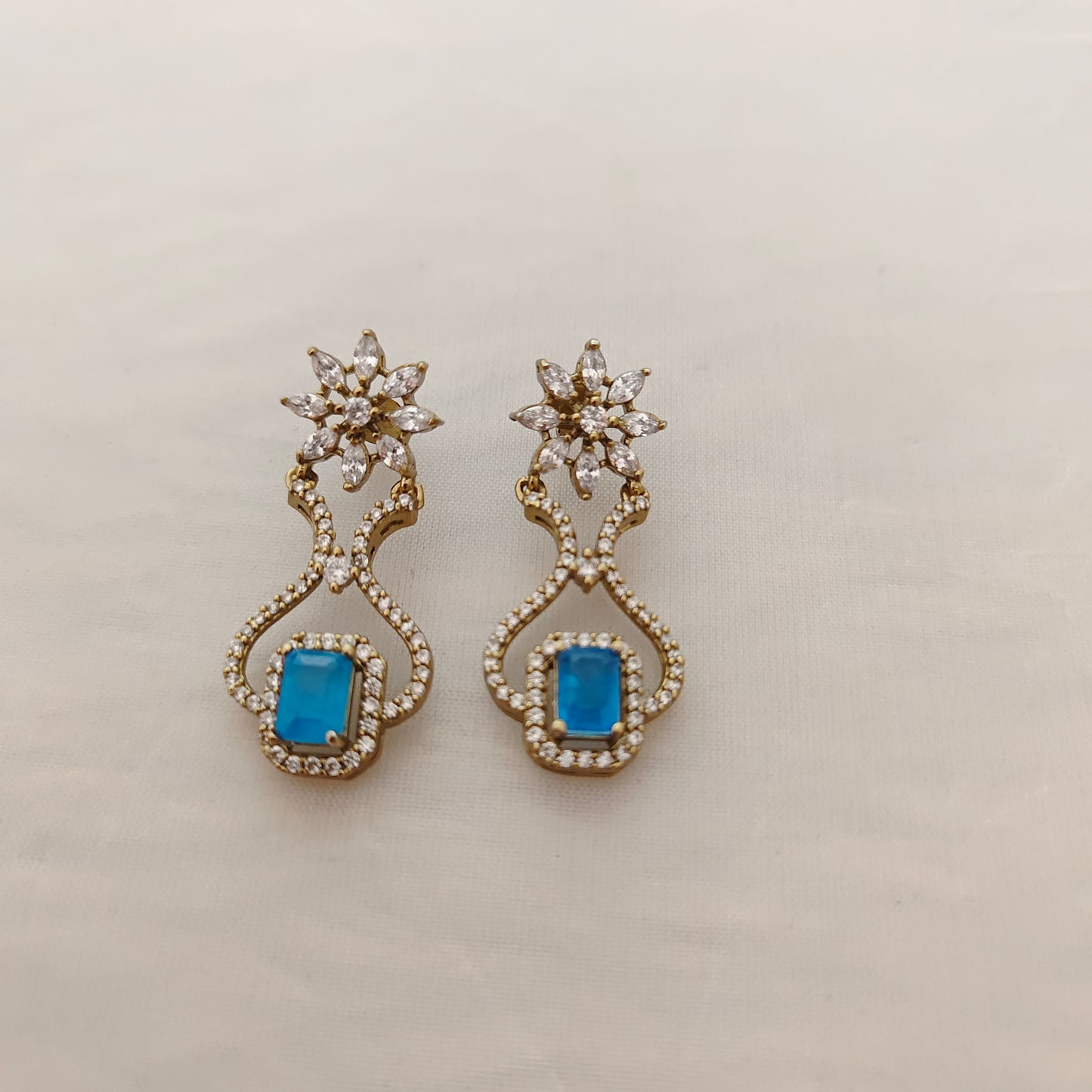 earrings silver diamond finshing earrings -rcp079 92.5 silver ramala jewelry / ramala collections