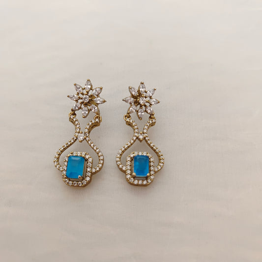 earrings silver diamond finshing earrings -rcp079 92.5 silver ramala jewelry / ramala collections