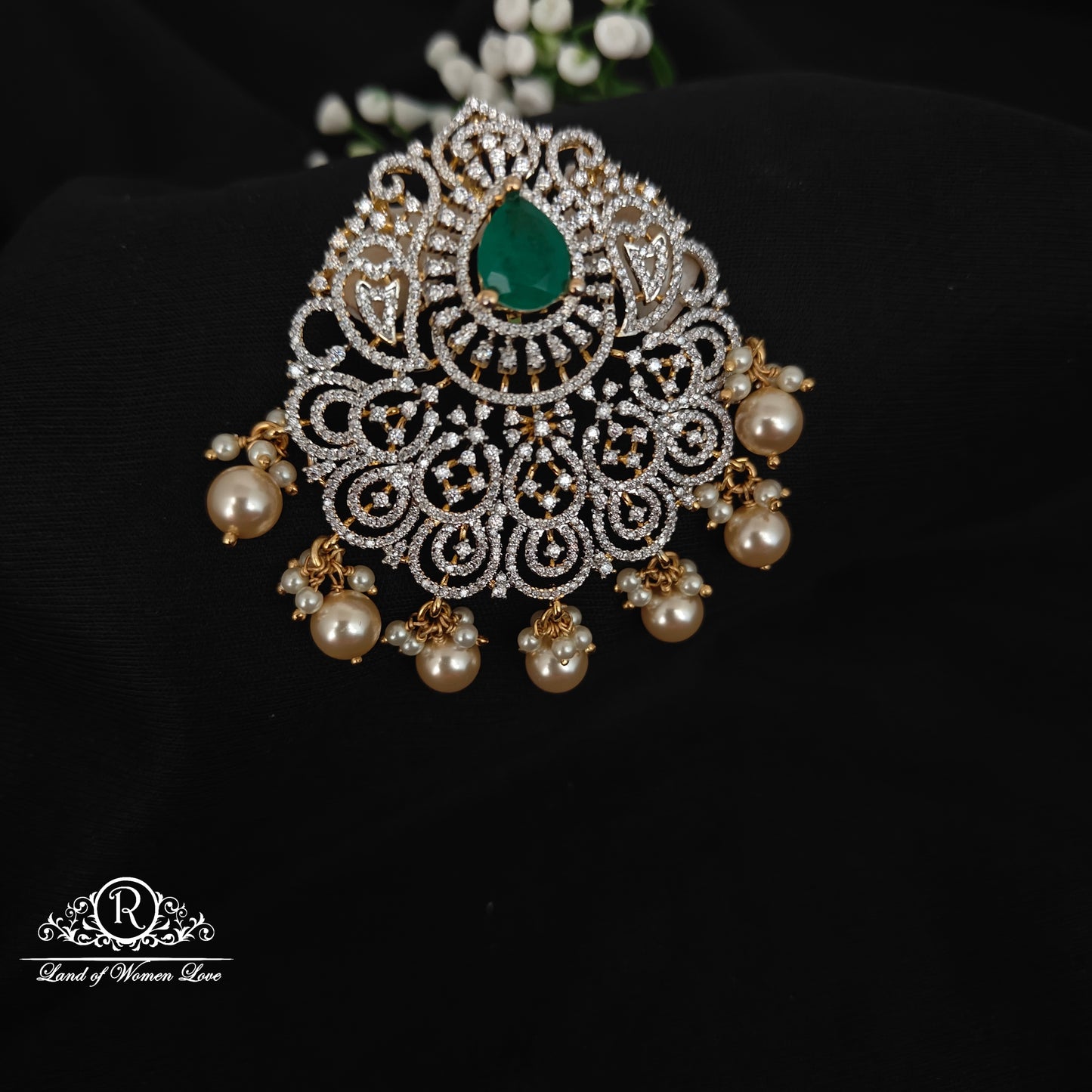 pendant 92.5 silver simple and cute pendant diamond finishing pendant -rcm091249 92.5 silver ramala jewelry / ramala collections