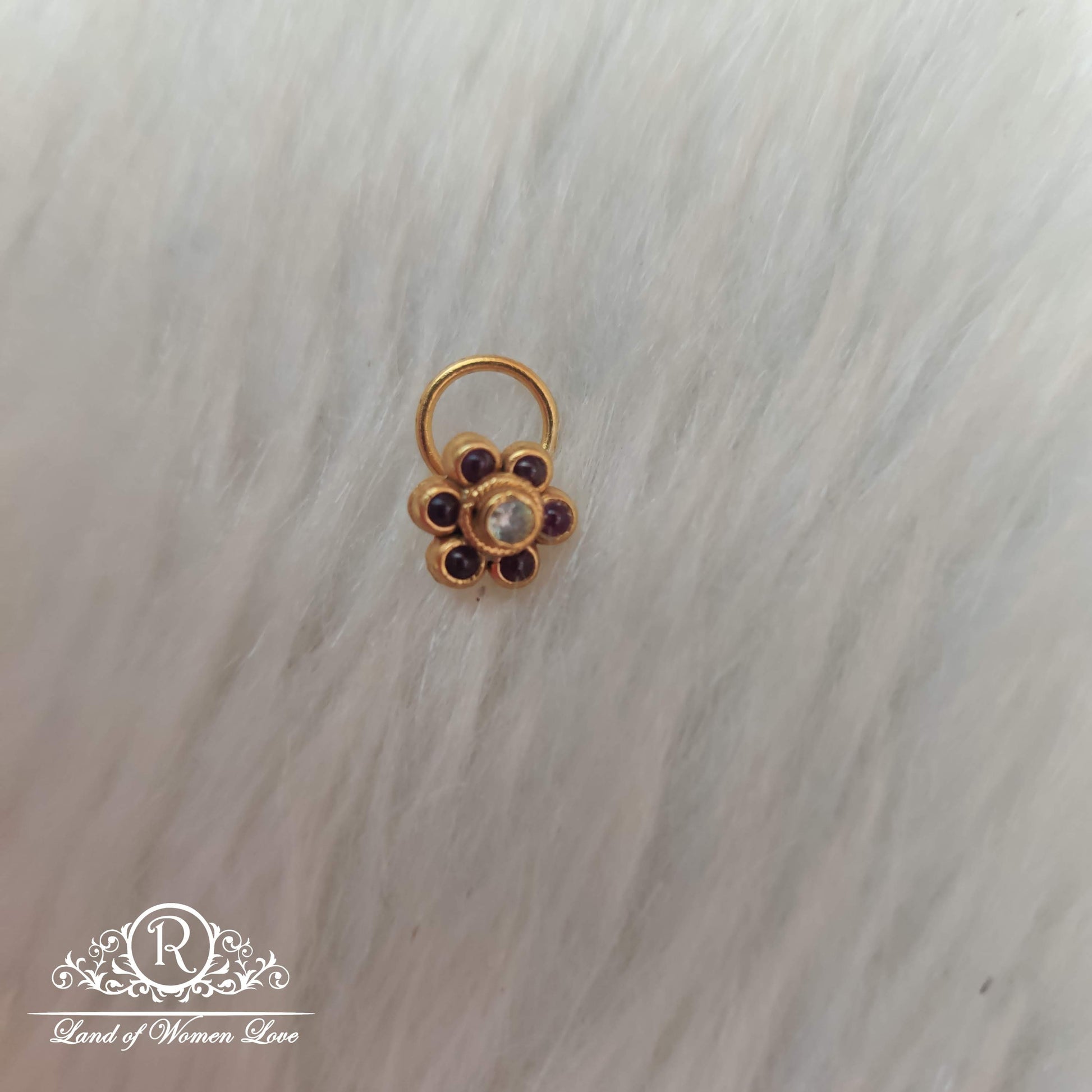 silver nose pins-ra80 92.5 silver ramala jewelry / ramala collections