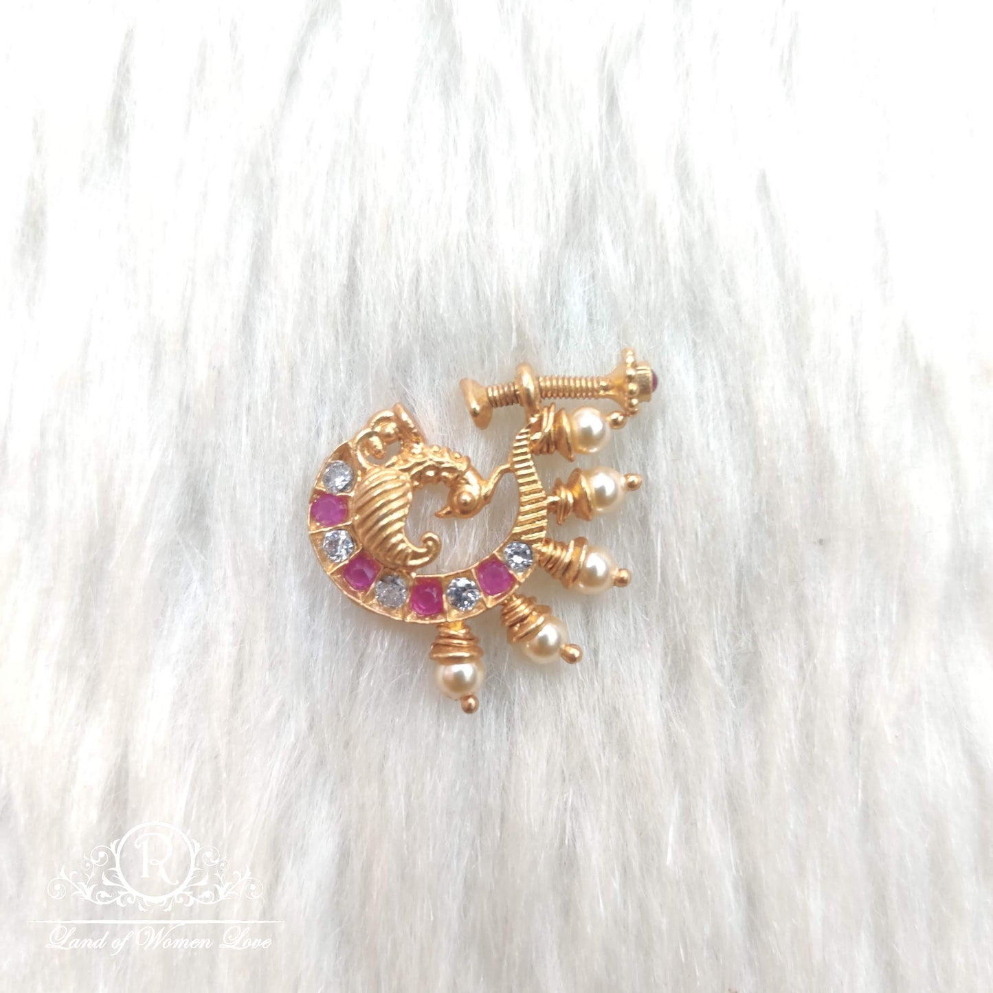 silver nose pins -ra94 92.5 silver ramala jewelry / ramala collections