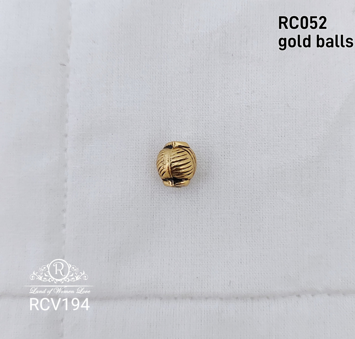 silver base gold polish gold balls -rcv194 92.5 silver ramala jewelry / ramala collections