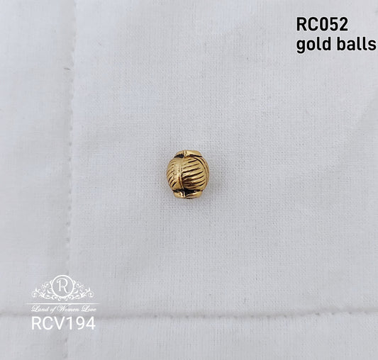 silver base gold polish gold balls -rcv194 92.5 silver ramala jewelry / ramala collections