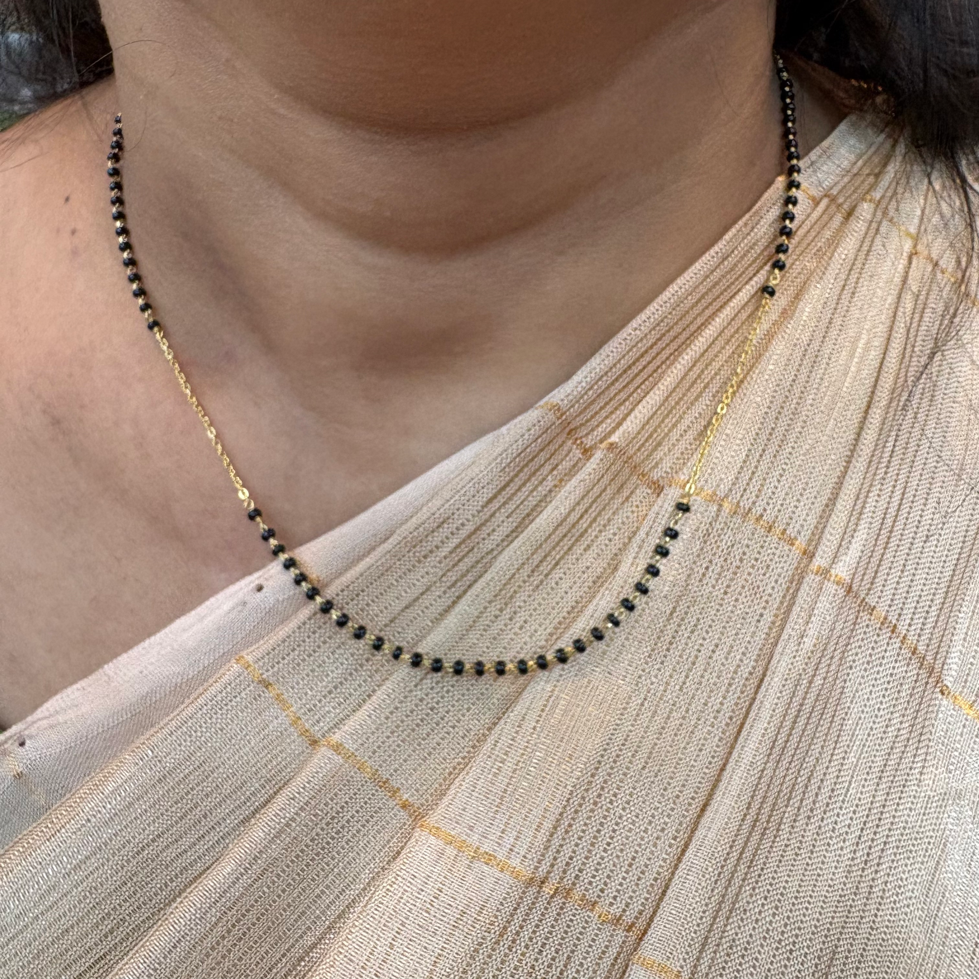 92.5 silver simple ad cute black beads 92.5 silver ramala jewelry / ramala collections