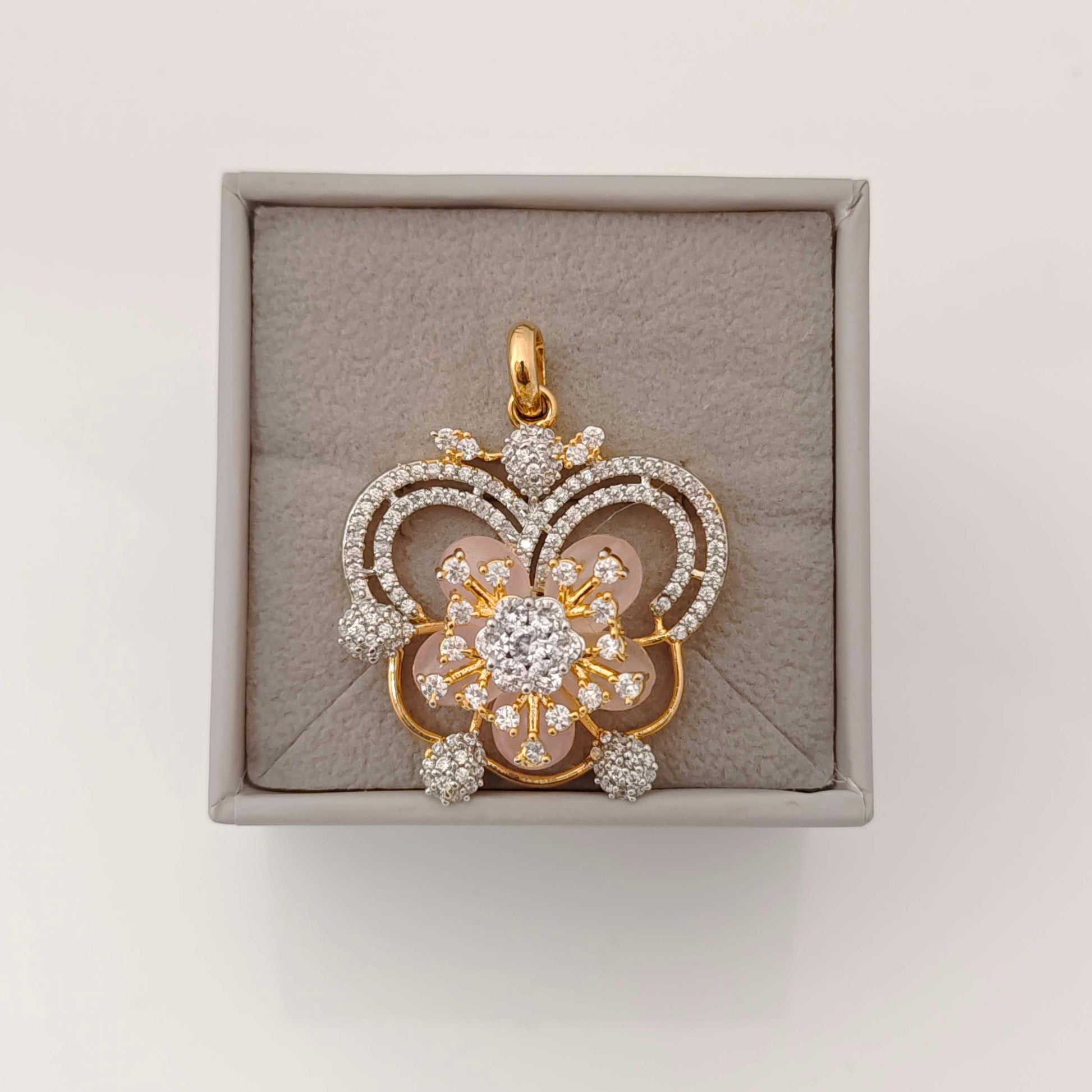 pendant silver cz- stones pendant designs-rcc315 cz 92.5 silver ramala jewelry / ramala collections