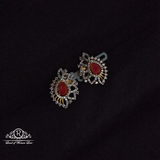 earrings silver cz- stone earrings cz 92.5 silver ramala jewelry / ramala collections