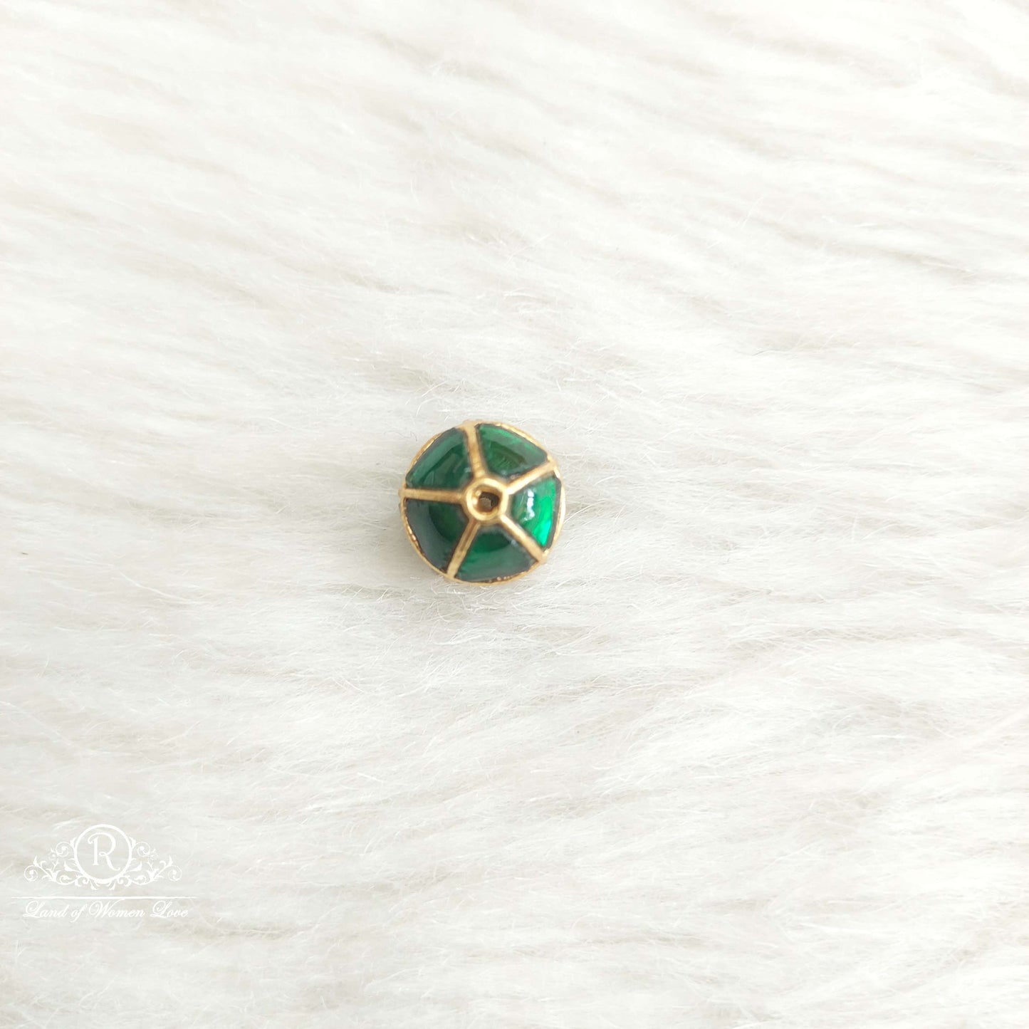 Silver Kundan Gold Ball-SA476