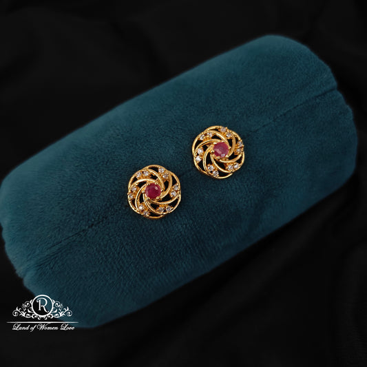 stud 92.5 silver ruby and cz's studs-rcjr794 ruby 92.5 silver ramala jewelry / ramala collections