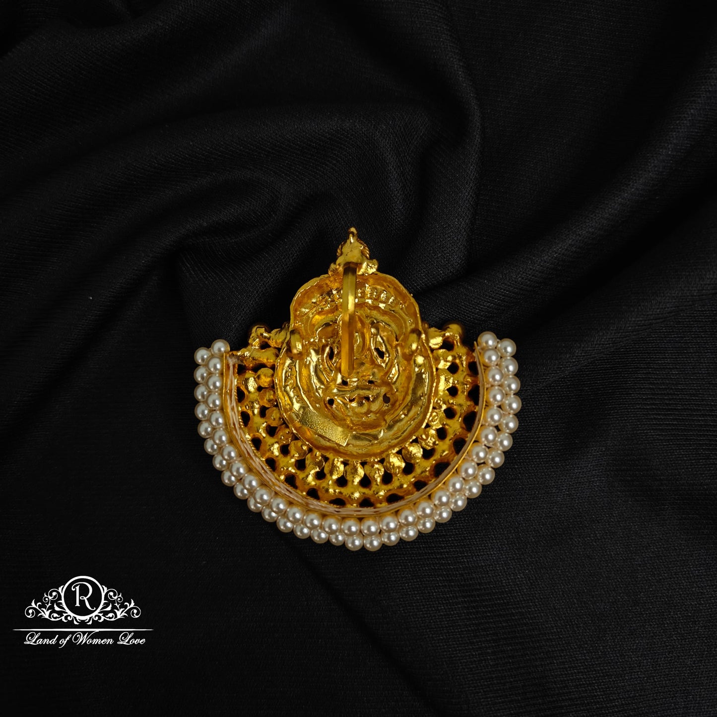 Silver lakshmi devi pearls Locket -RCJR746