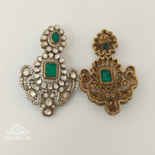 Silver Moissanite Design Earrings-RCM782