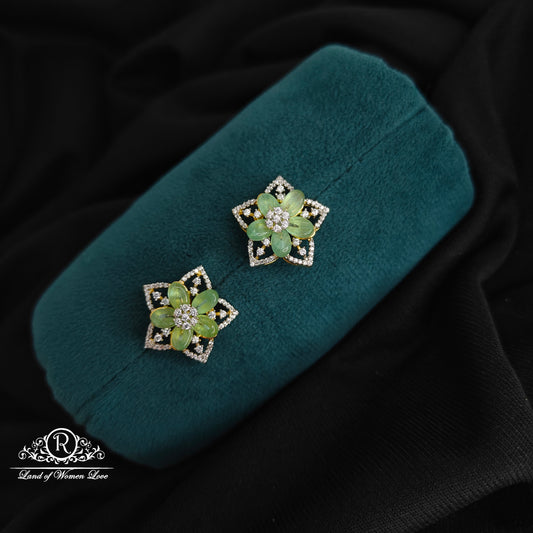 stud 92.5 silver amaya beads flower design studs 92.5 silver ramala jewelry / ramala collections