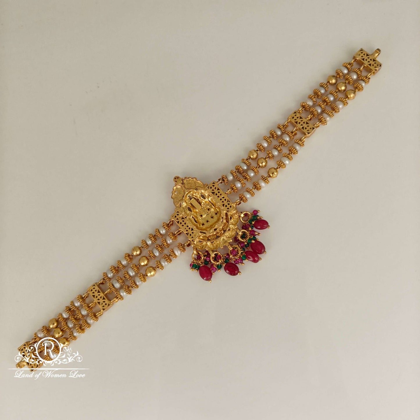 Lakshmi Devi Design Silver Chocker-RCH636