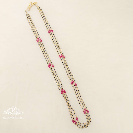 Silver Cristal Black Beads-H076