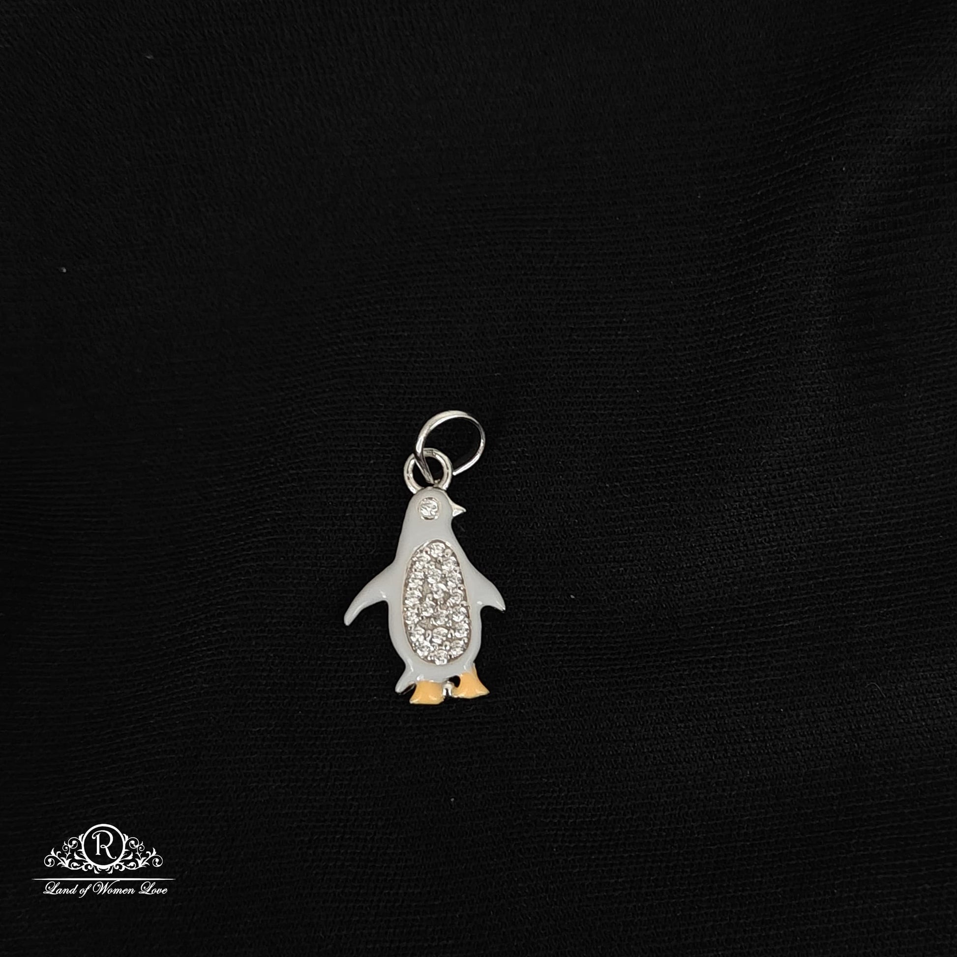 pendant silver penguin pendant -rcrc24-6 cz 92.5 silver ramala jewelry / ramala collections