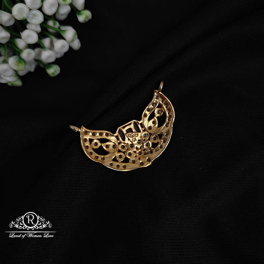 Silver white stone maps locket -RC06M339