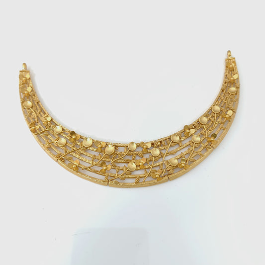 earrings silver base gold polish leaf design necklace-rct198 92.5 silver ramala jewelry / ramala collections