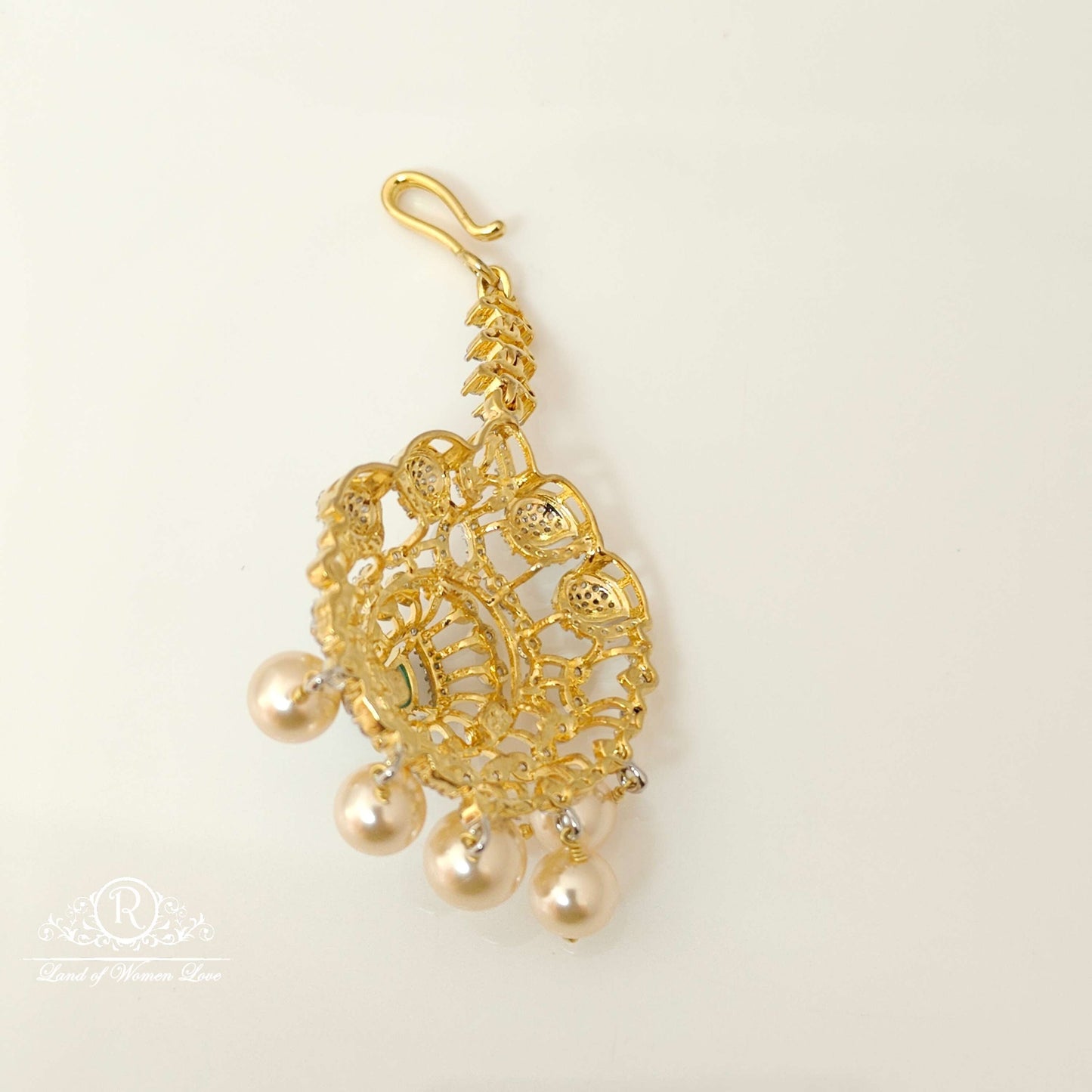 Silver Diamond Replica Design CZ-Stones Tikkas-RCCP35