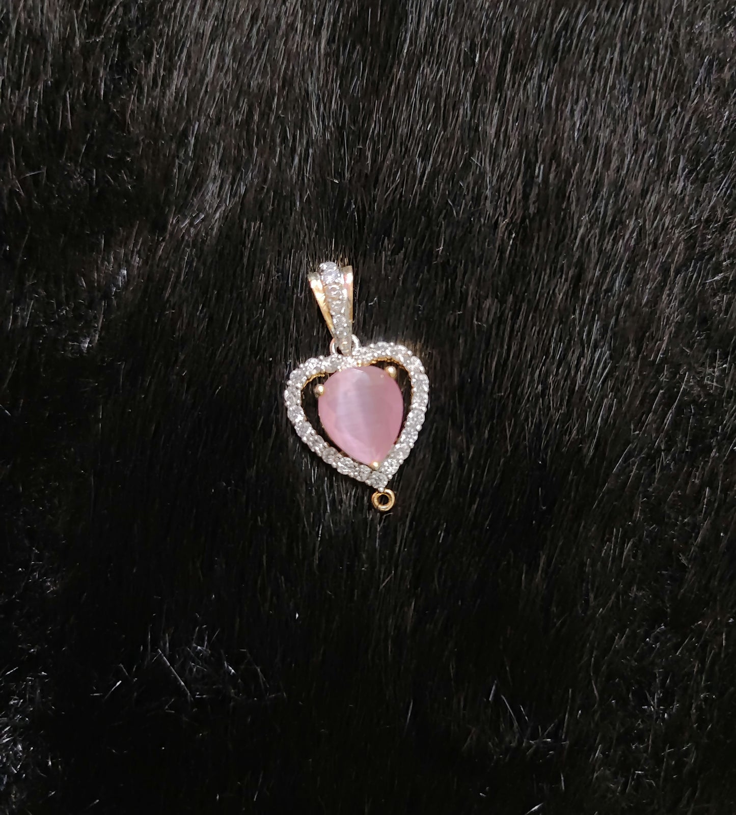 silver cz-stones heart design locket-jr209 cz 92.5 silver ramala jewelry / ramala collections