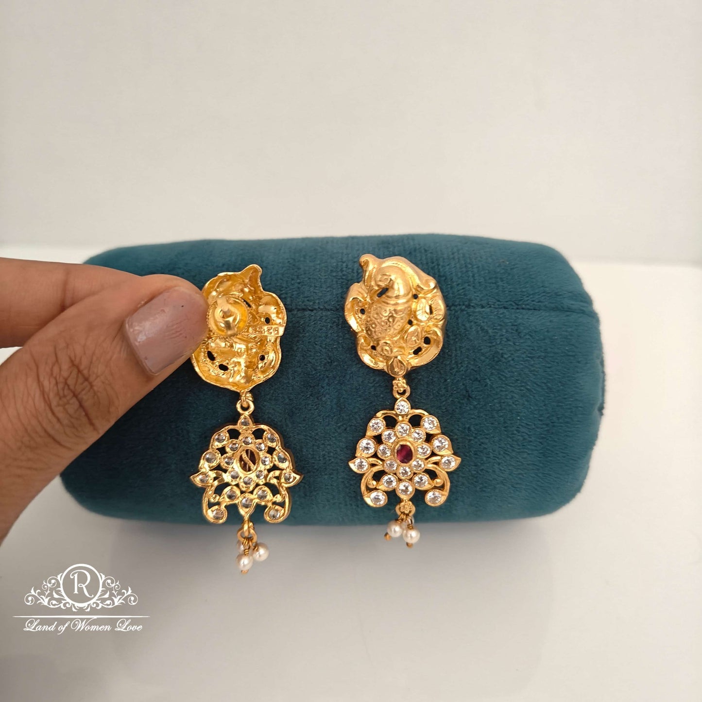 Peacock design Silver Earrings-RC94-60M028