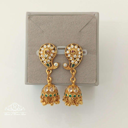 Silver Peacock Design jhumkas-RCCP128