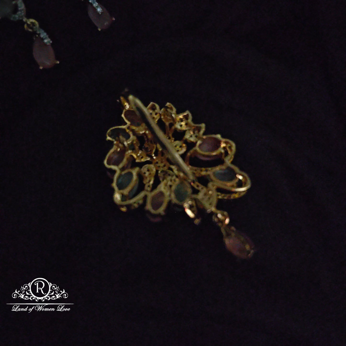 Silver CZ- stone pendant -RCDS427