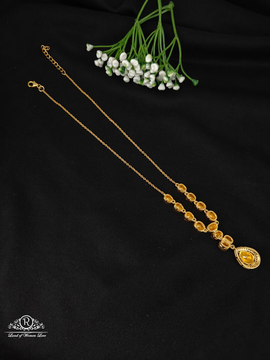 92.5 silver simple and Cute Moissanite necklace with chain-RCH938