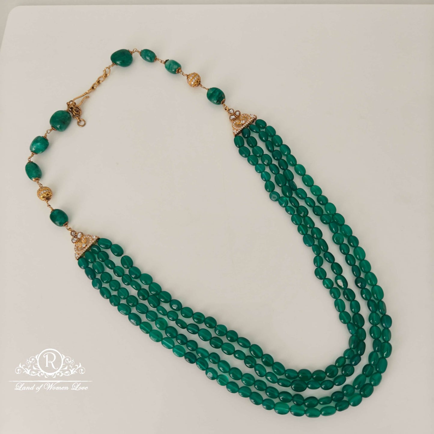 coloured beads mala-rch617 cz 92.5 silver ramala jewelry / ramala collections