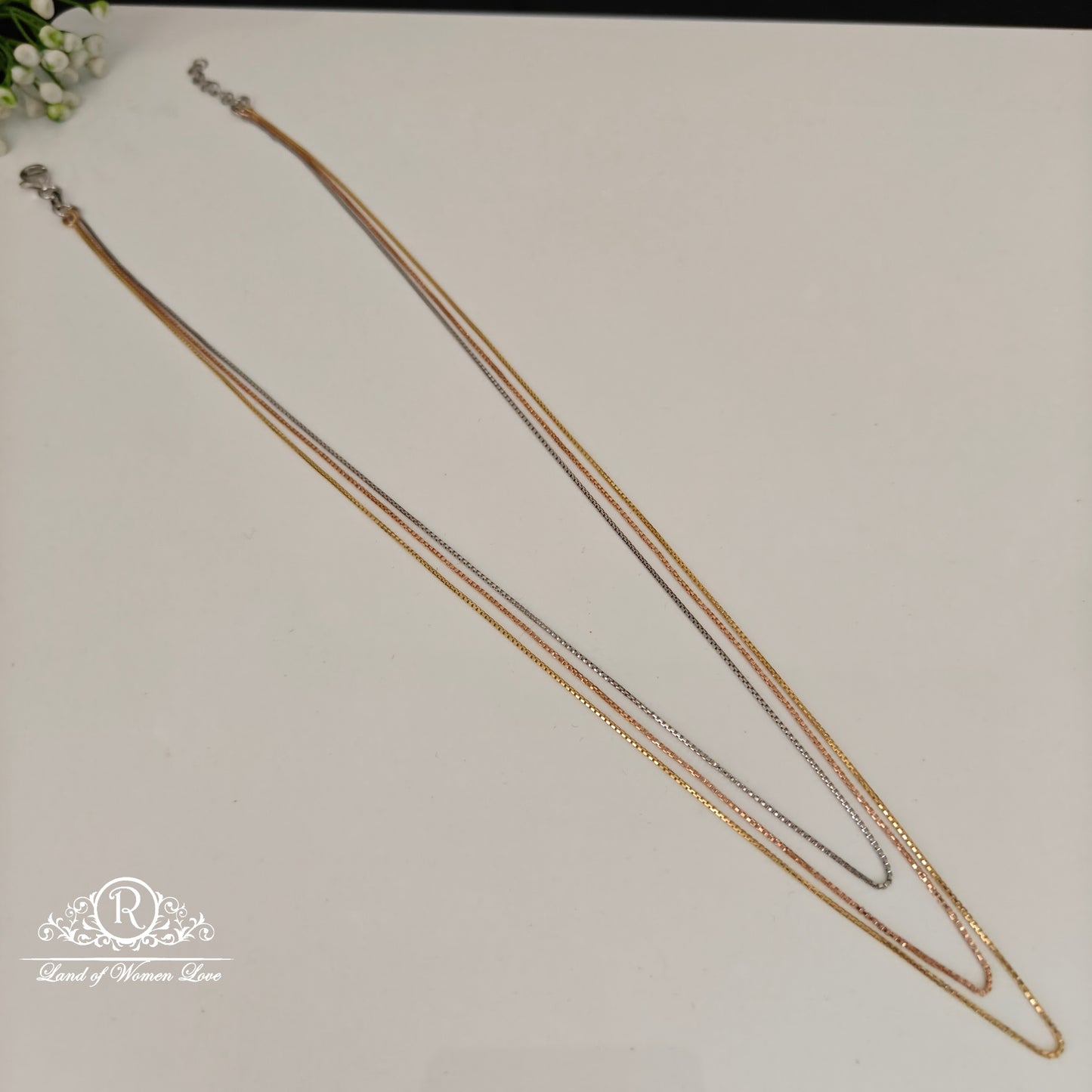 chain 92.5 silver imported italian 3 tone chain-rcra128 92.5 silver ramala jewelry / ramala collections