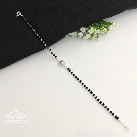 bracelet silver black beads bracelet -rcra122-5 92.5 silver ramala jewelry / ramala collections