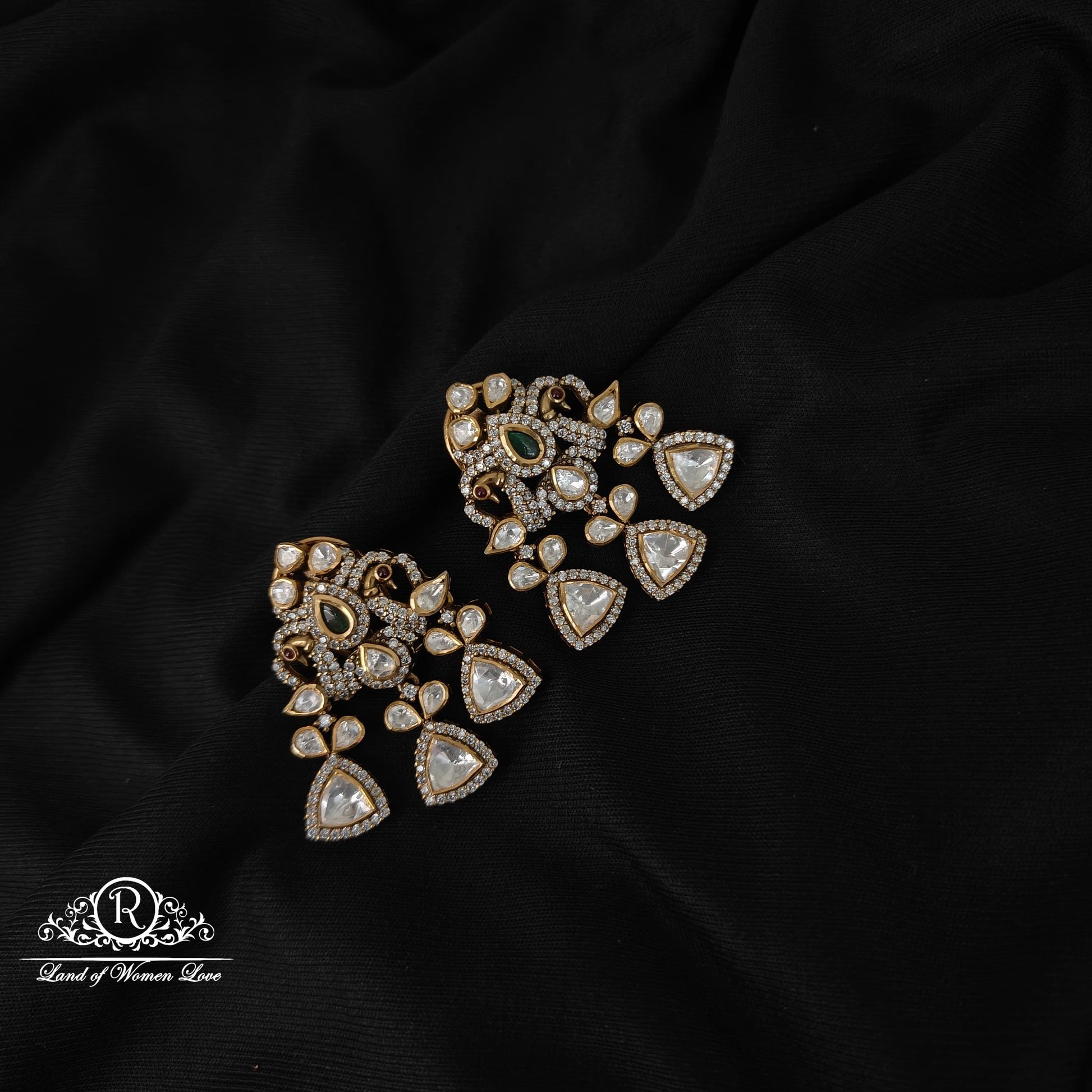 earrings silver moissanite earrings -rckk1 moissanite 92.5 silver ramala jewelry / ramala collections