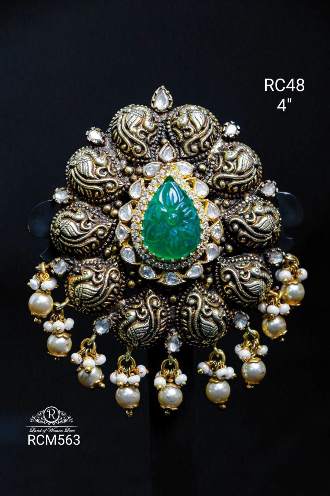 silver cz-gold polish locket design -rcm563 cz 92.5 silver ramala jewelry / ramala collections