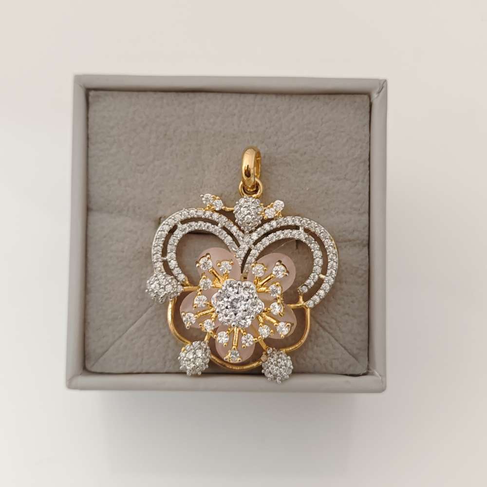 Silver CZ- Stones Pendant Designs-RCC315