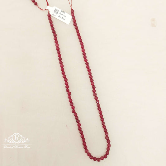 4MM Meroon Zaid Round Beads-MJ10