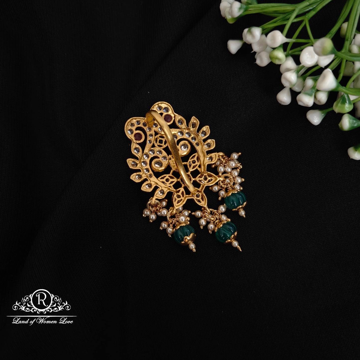 92.5 Silver beautiful pendant with CZ-'s-RCDS0130