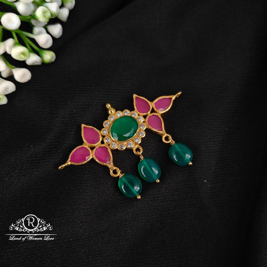 pendant 92.5 silver kundhan mala locket cum chocker pendant with hanging -rcl62-4 92.5 silver ramala jewelry / ramala collections