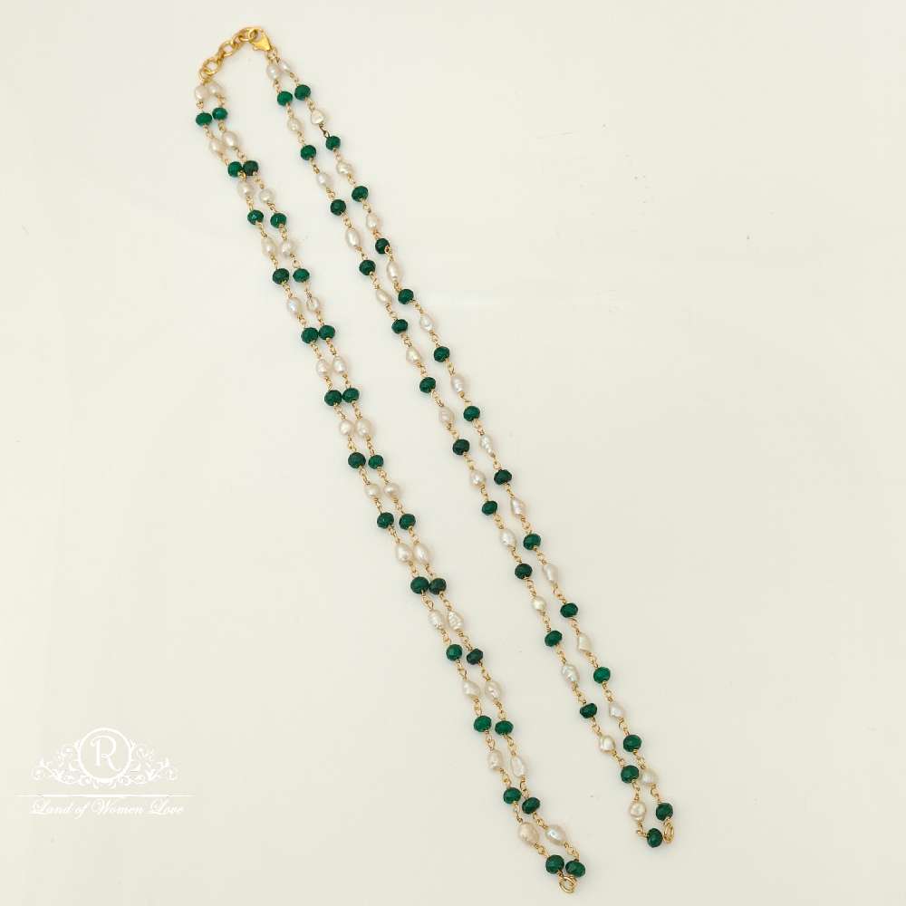 chain silver pearls beads openable ring design chain-rc87-60p27 92.5 silver ramala jewelry / ramala collections