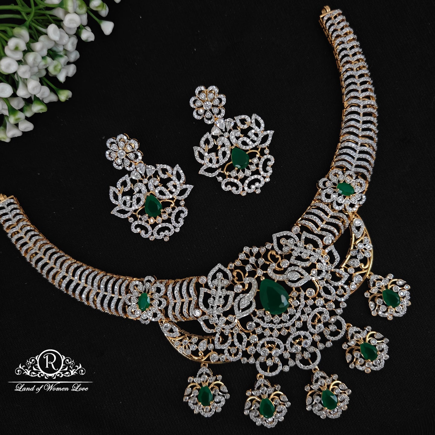 necklace silver cute and beautiful necklace -rcz-59 92.5 silver ramala jewelry / ramala collections