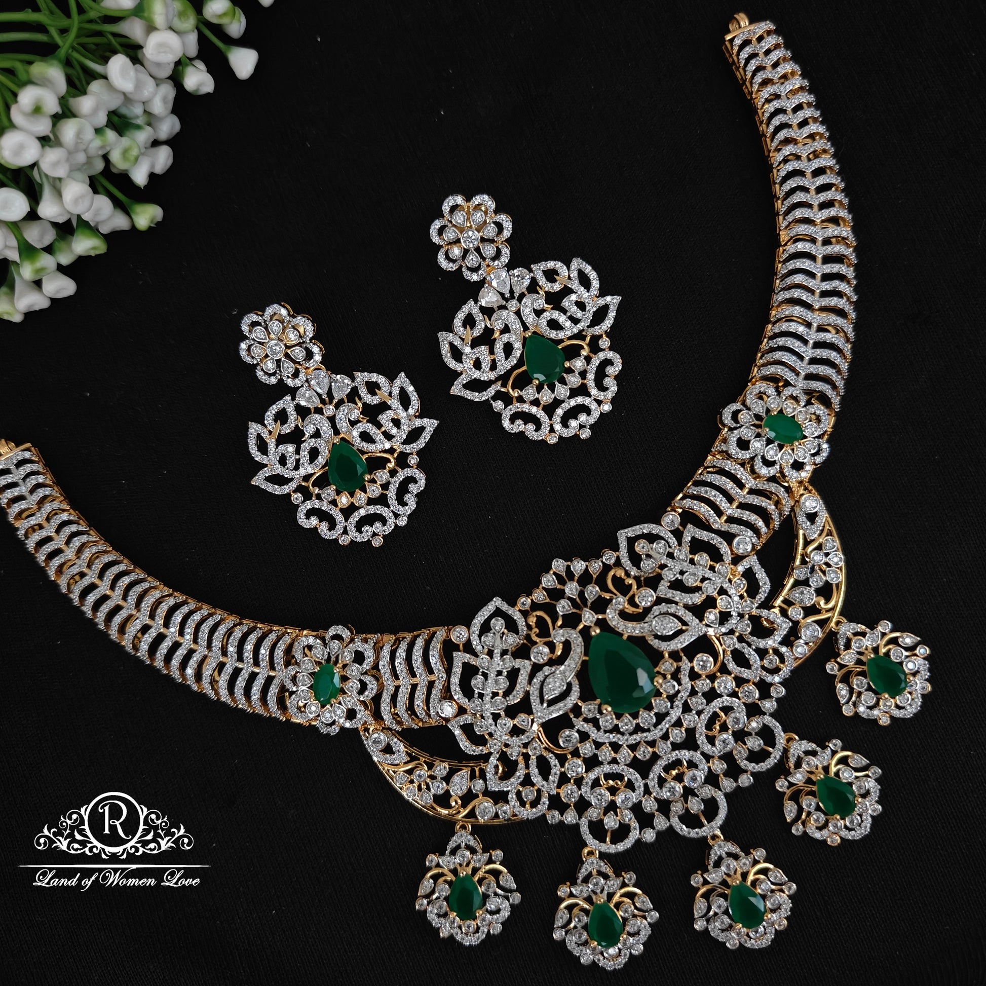 necklace silver cute and beautiful necklace -rcz-59 92.5 silver ramala jewelry / ramala collections