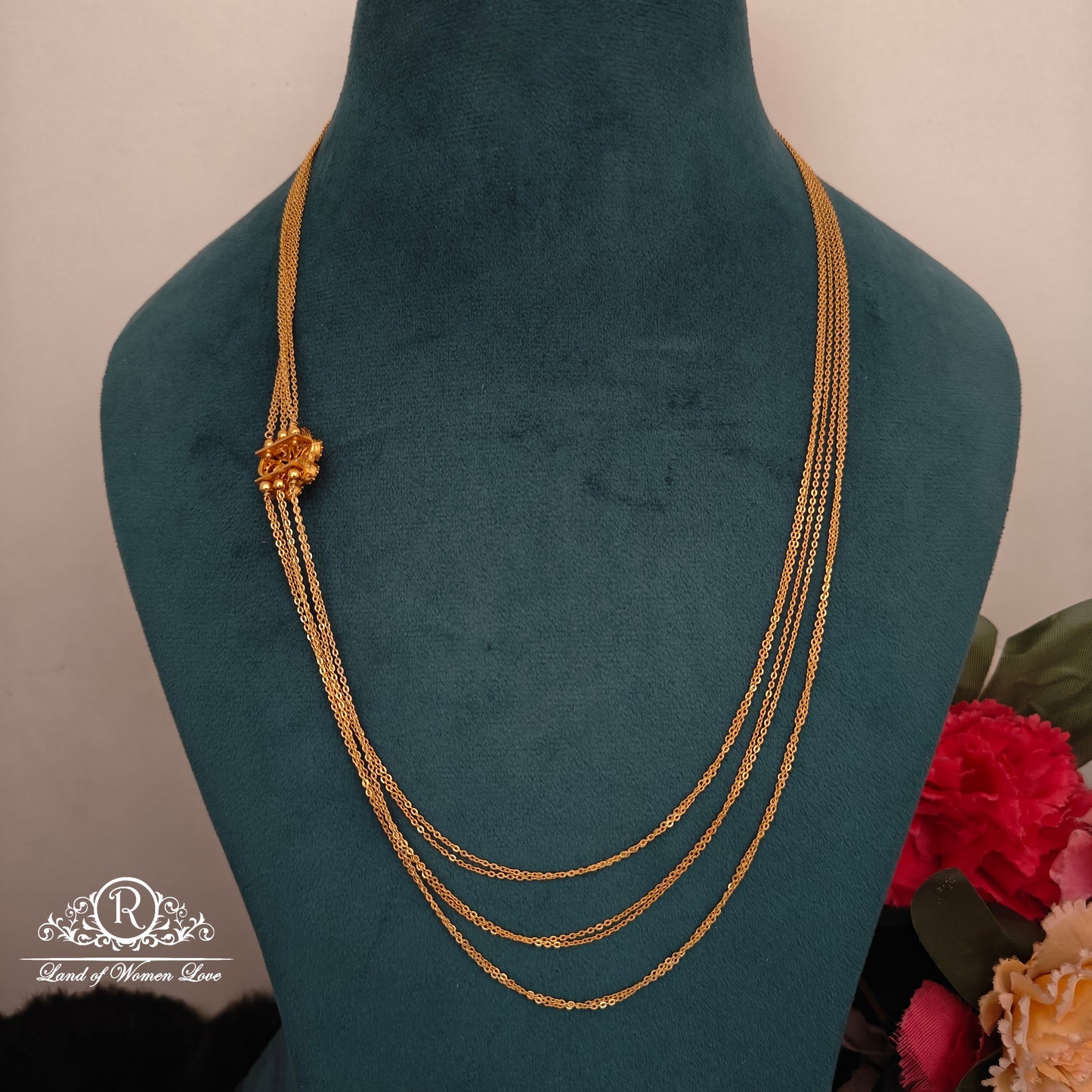 Silver 3 lines chandraharam -RCH886