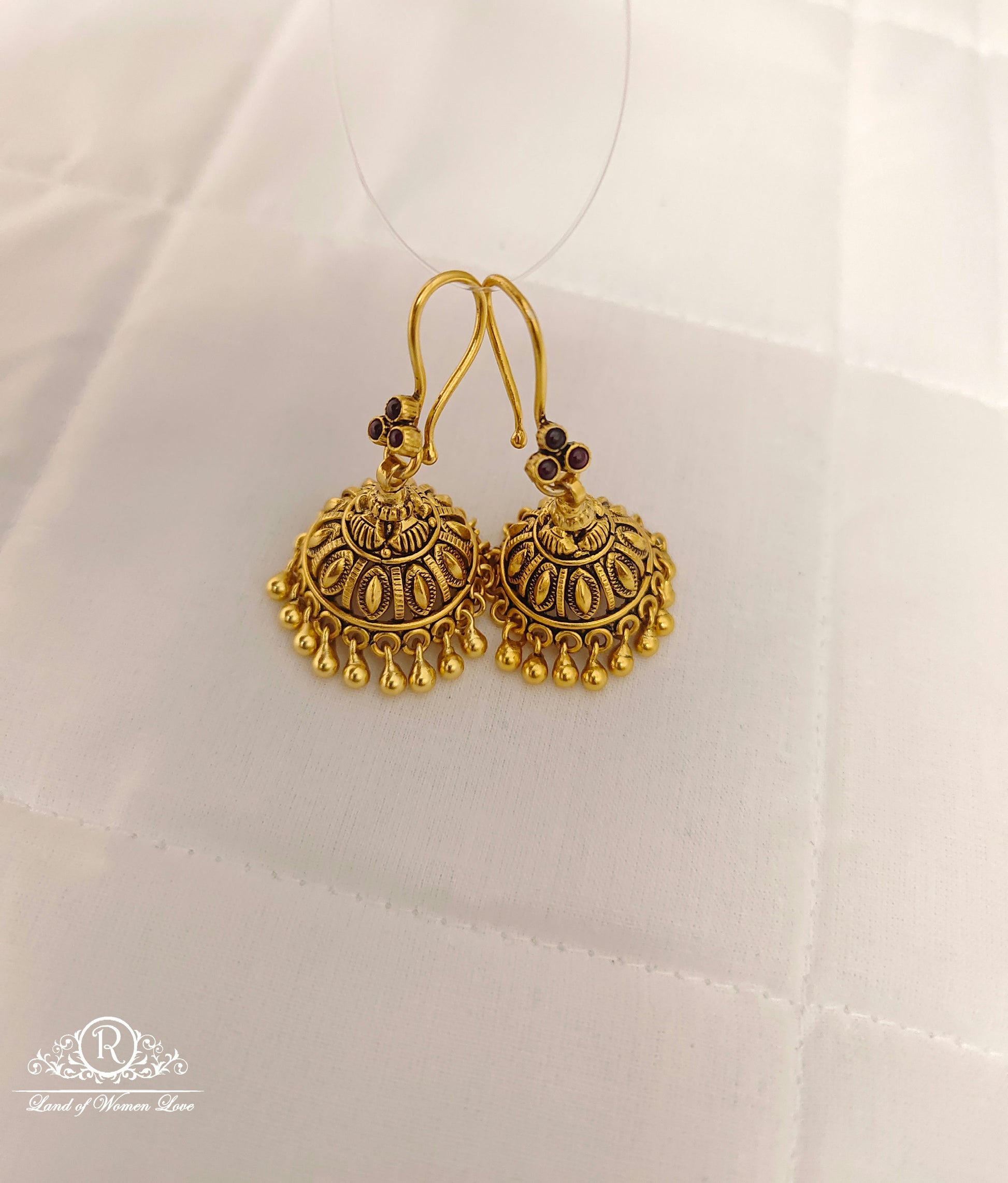 jhumka silver hanging earrings-h129 92.5 silver ramala jewelry / ramala collections