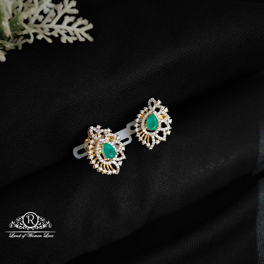 earrings silver cz- stone earrings cz 92.5 silver ramala jewelry / ramala collections