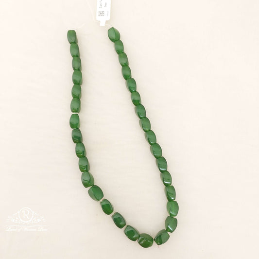 Zad Twisted Shape Green Beads-MJ18