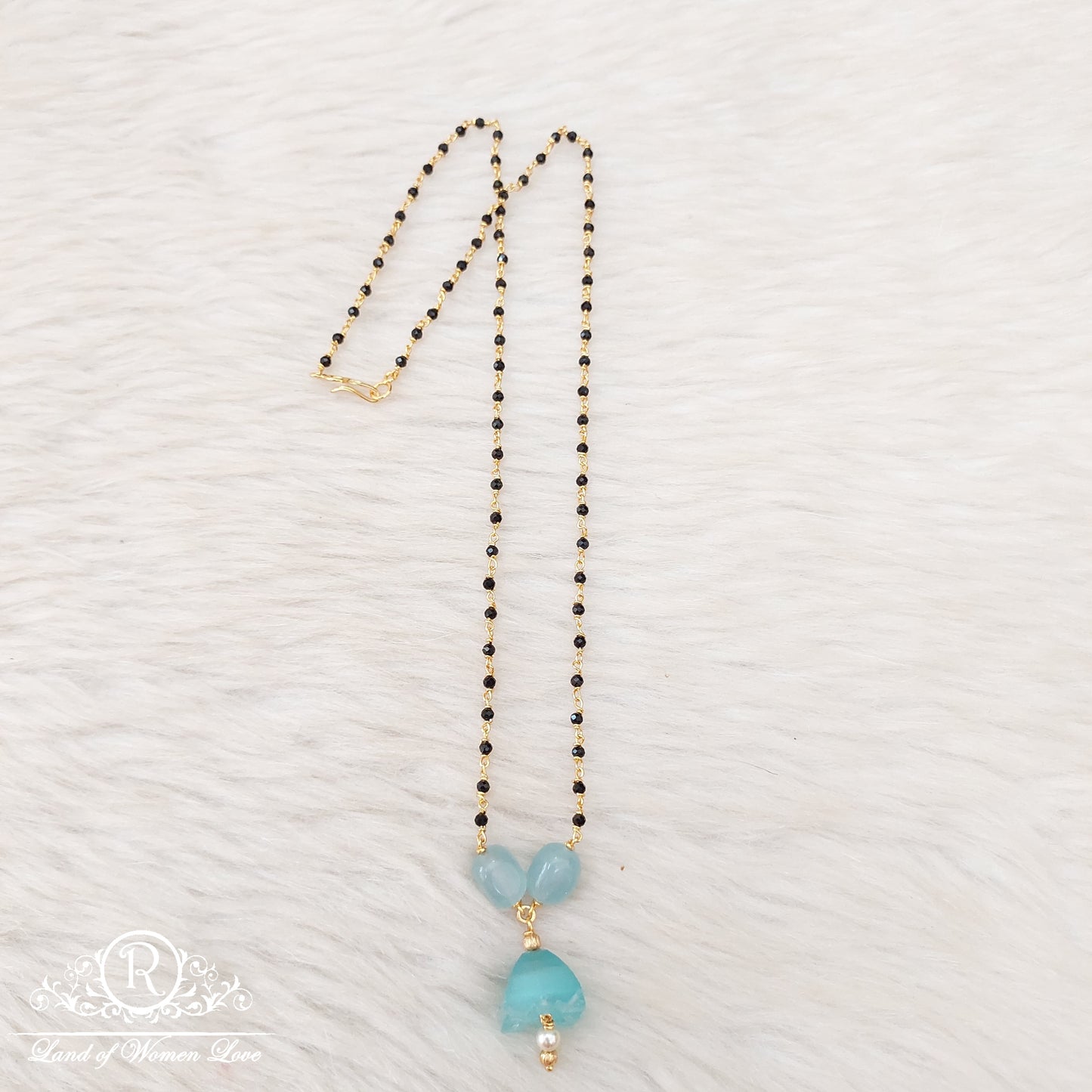 Silver black beads-RI10