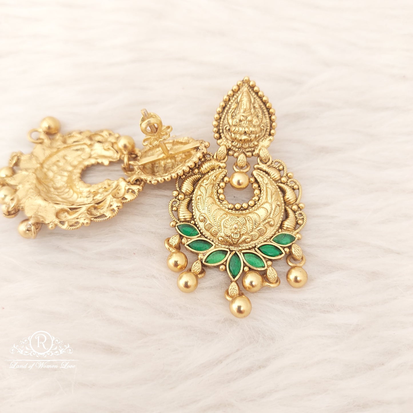 Silver Chandabali Earrings-C032