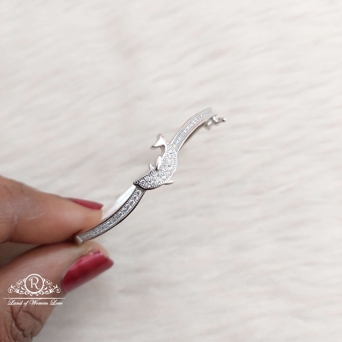 Silver Kids Kada Bangle-S587