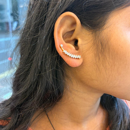 earrings silver earcuff earrings-rcpj04 92.5 silver ramala jewelry / ramala collections