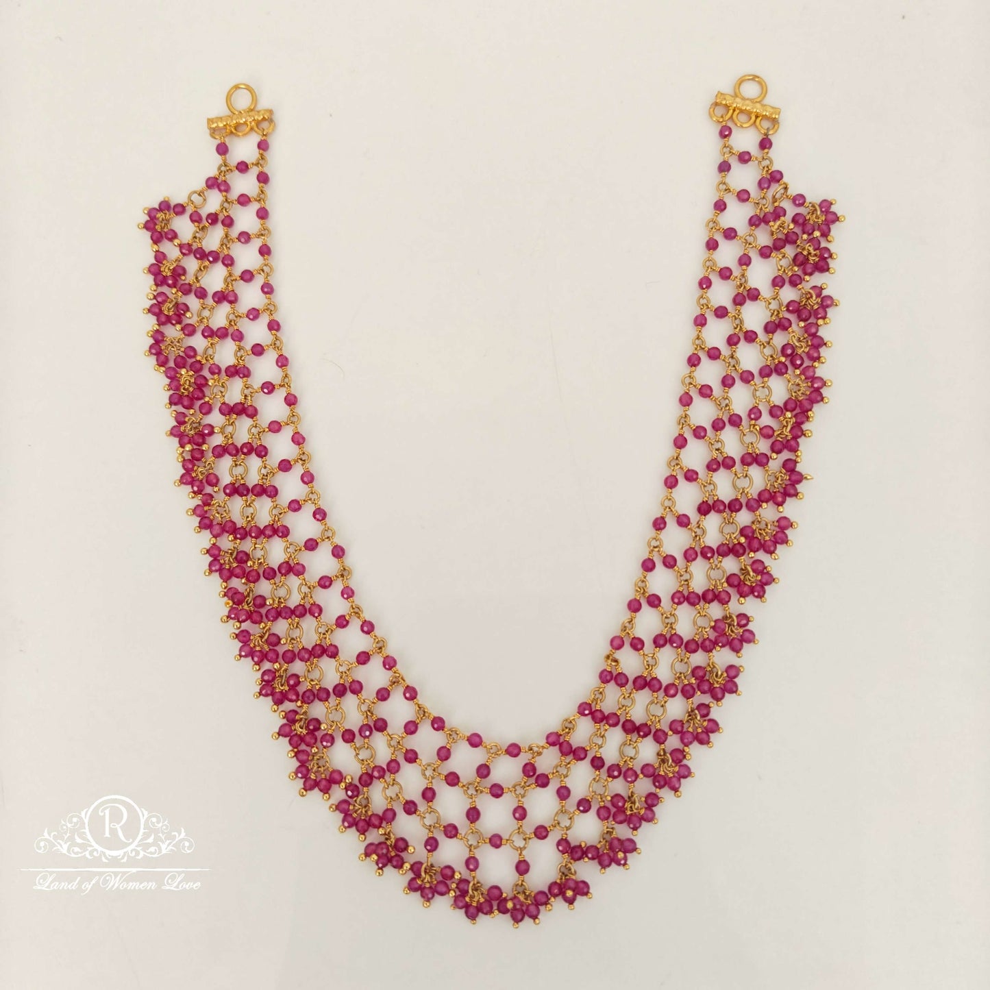 necklace real mania beads jali design silver necklace-rcah04 92.5 silver ramala jewelry / ramala collections